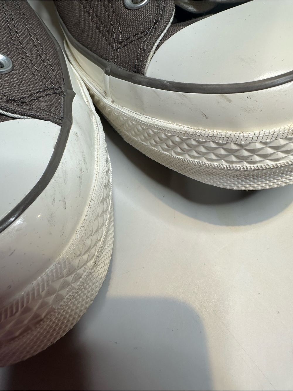 Converse High-Top Canvas Sneakers in Gray and White - Picture 8 of 8